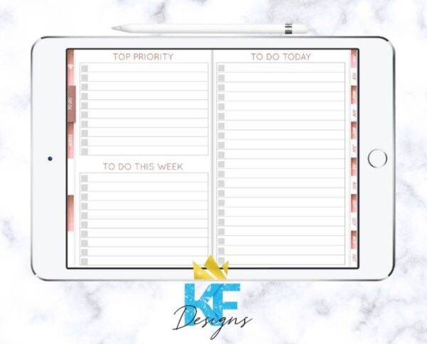 Forever Planner Minimalist Planner Rose Gold