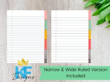 Forever Notebook Digital Notebook Narrow Ruled Wide Ruled Bright