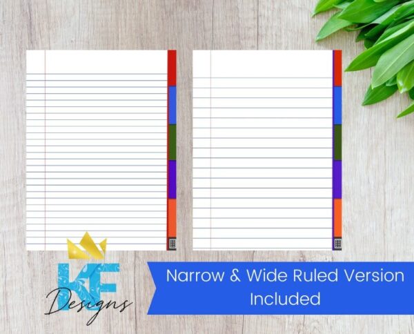 Forever Notebook Digital Notebook Narrow Ruled Wide Ruled Bold